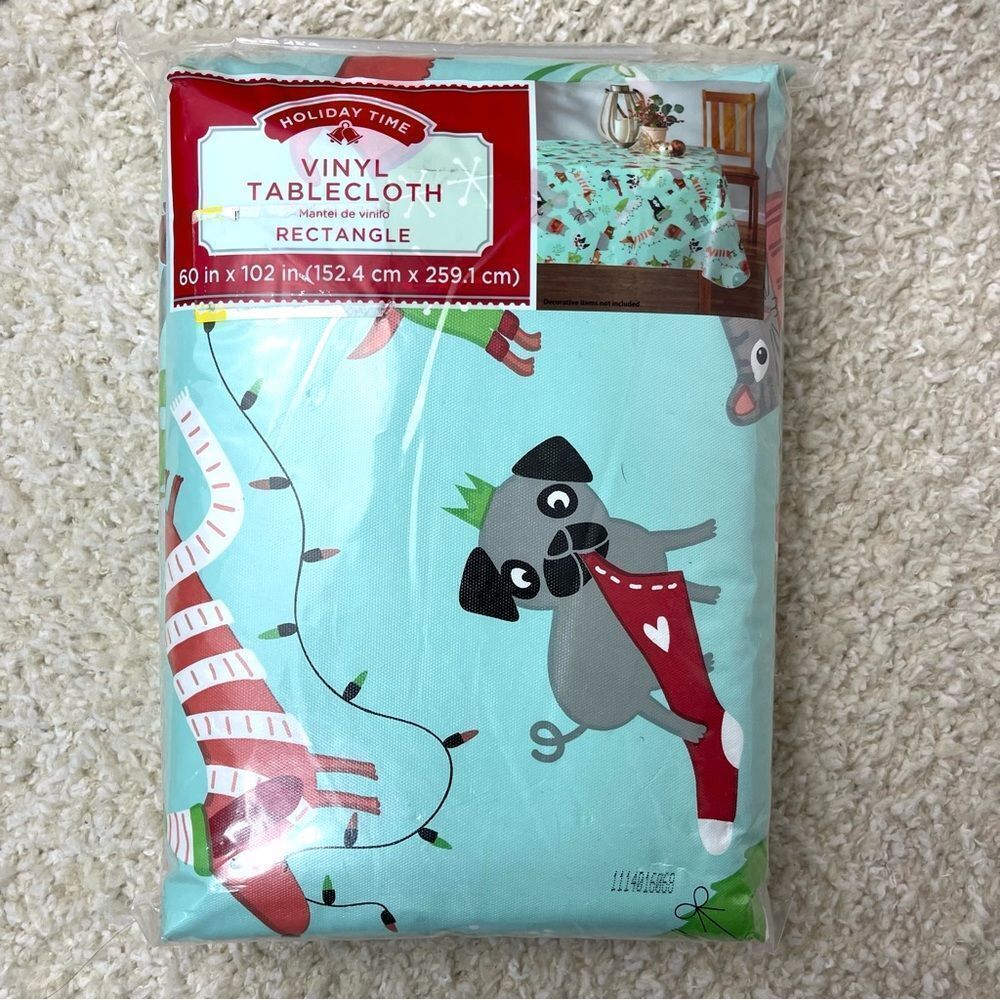 COPY - Holiday Time Vinyl tablecloth